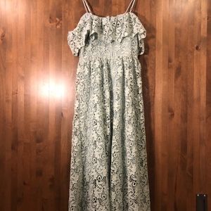 H&M Mint Off the Shoulder Midi Dress Size 4
